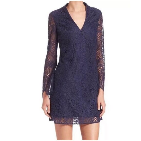 Lilly Pulitzer Navy Felicity Lace Dress Size 2 NWT - Picture 1 of 9